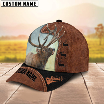 Frenzidea Elk Hunting Black N Brown Personalized Cap