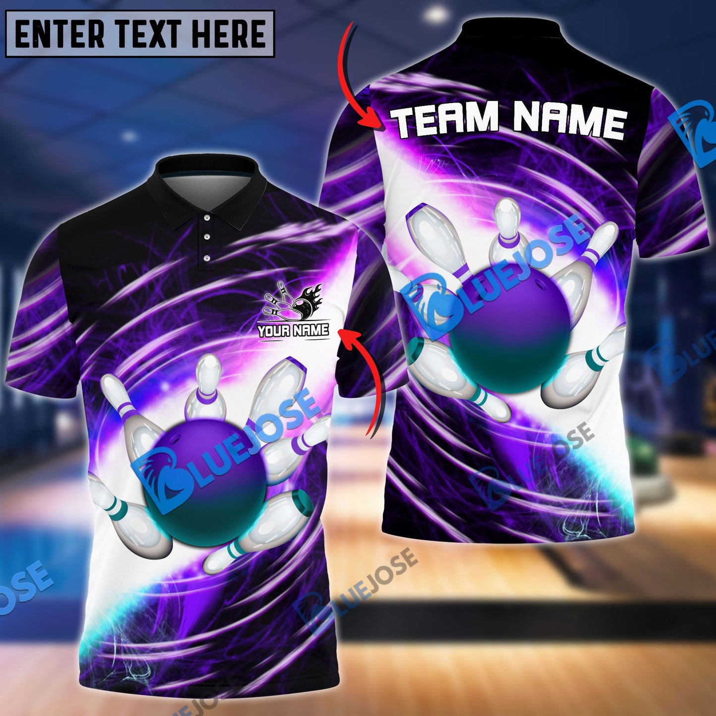 Frenzidea Bowling And Pins Genki Impact  Customized Name 3D Shirt (4 Colors)