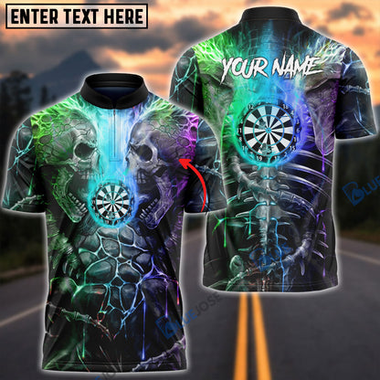 Frenzidea Dart Skull Rainbow Personalized Name 3D Shirt