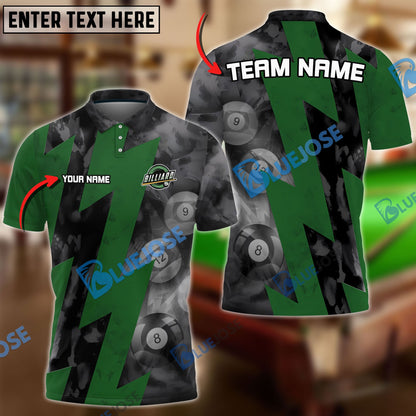 Frenzidea Billiards Ghost Thunder Personalized Name, Team Name Unisex Shirt ( 4 Colors )
