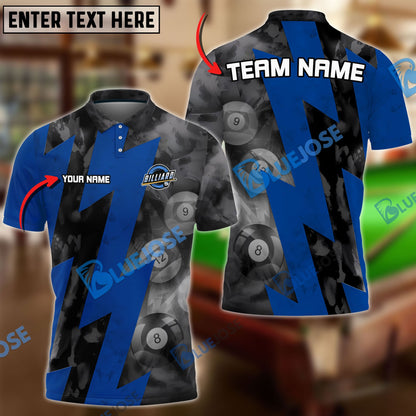 Frenzidea Billiards Ghost Thunder Personalized Name, Team Name Unisex Shirt ( 4 Colors )