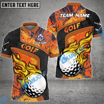 Frenzidea Golf Grunge Customized Name, Team Name 3D Shirts (4 Colors)
