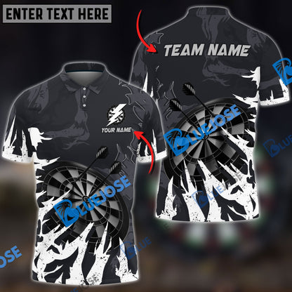 frenzidea Darts Board Lightning Graffiti Personalized Name, Team Name 3D Shirt (6 Colors)