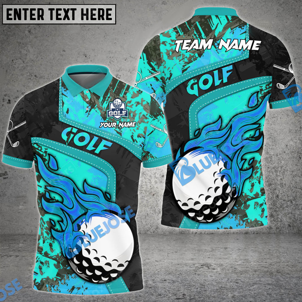 Frenzidea Golf Grunge Customized Name, Team Name 3D Shirts (4 Colors)