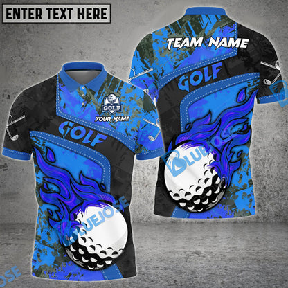 Frenzidea Golf Grunge Customized Name, Team Name 3D Shirts (4 Colors)