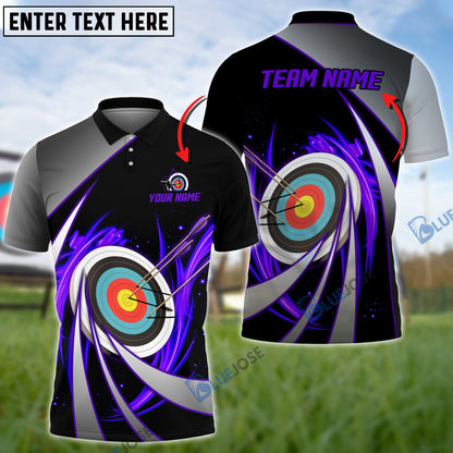 Frenzideas Flame Archery Tornado Pattern Customized Name 3D Shirt (4 Colors)