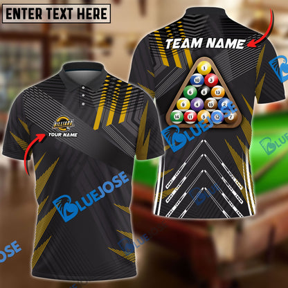 Frenzidea Billiards Ball 8 Pro Tournament 2 Personalized Name, Team Name Unisex Shirt ( 6 Colors )