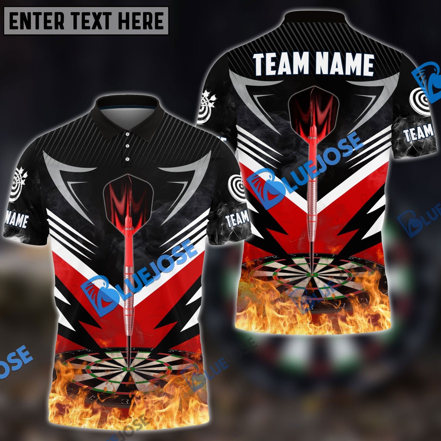frenzidea Darts Dainsleif Flame Personalized Name, Team Name 3D Shirt (6 Colors)