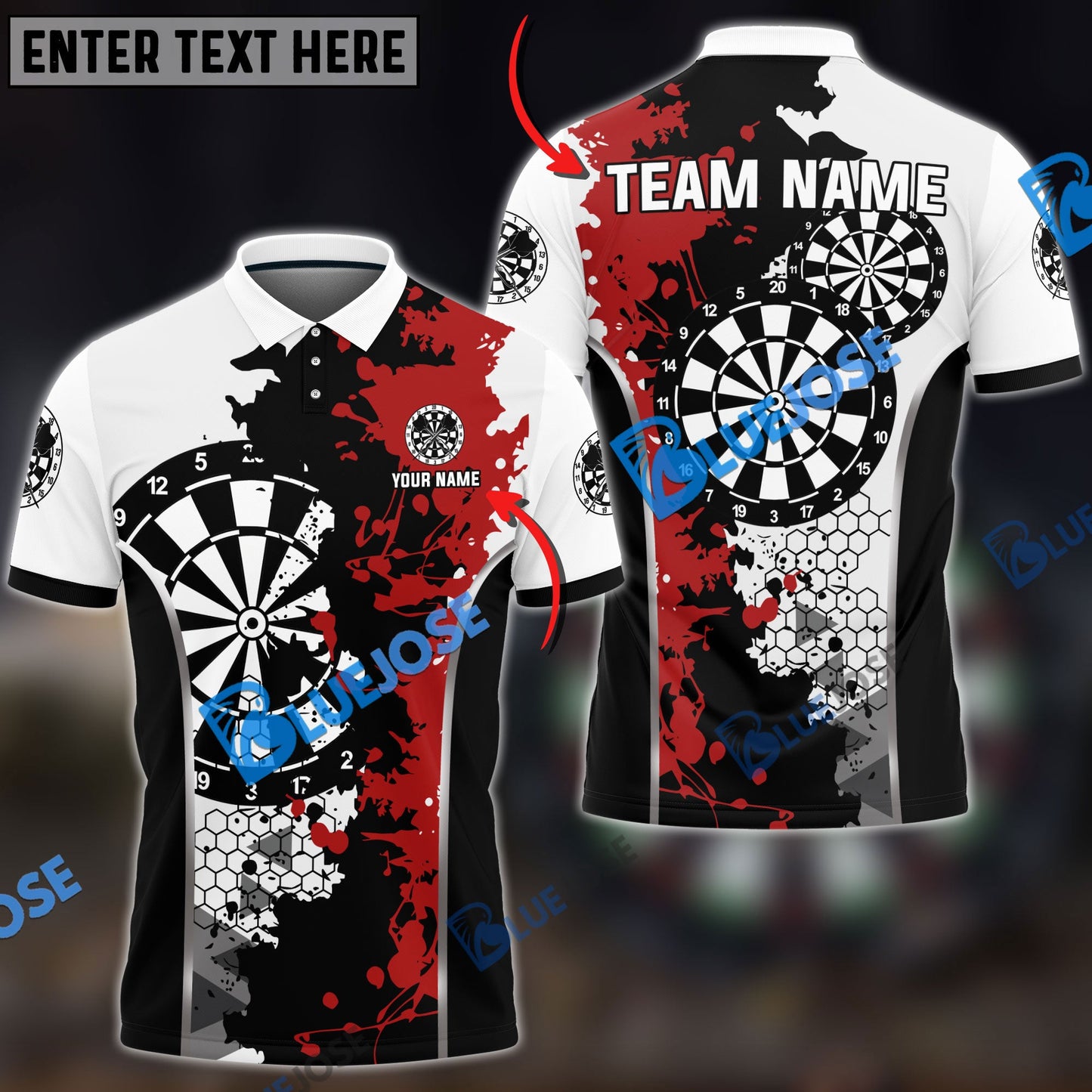 frenzidea Darts On Your Mark Personalized Name, Team Name 3D Shirt (4 Colors)
