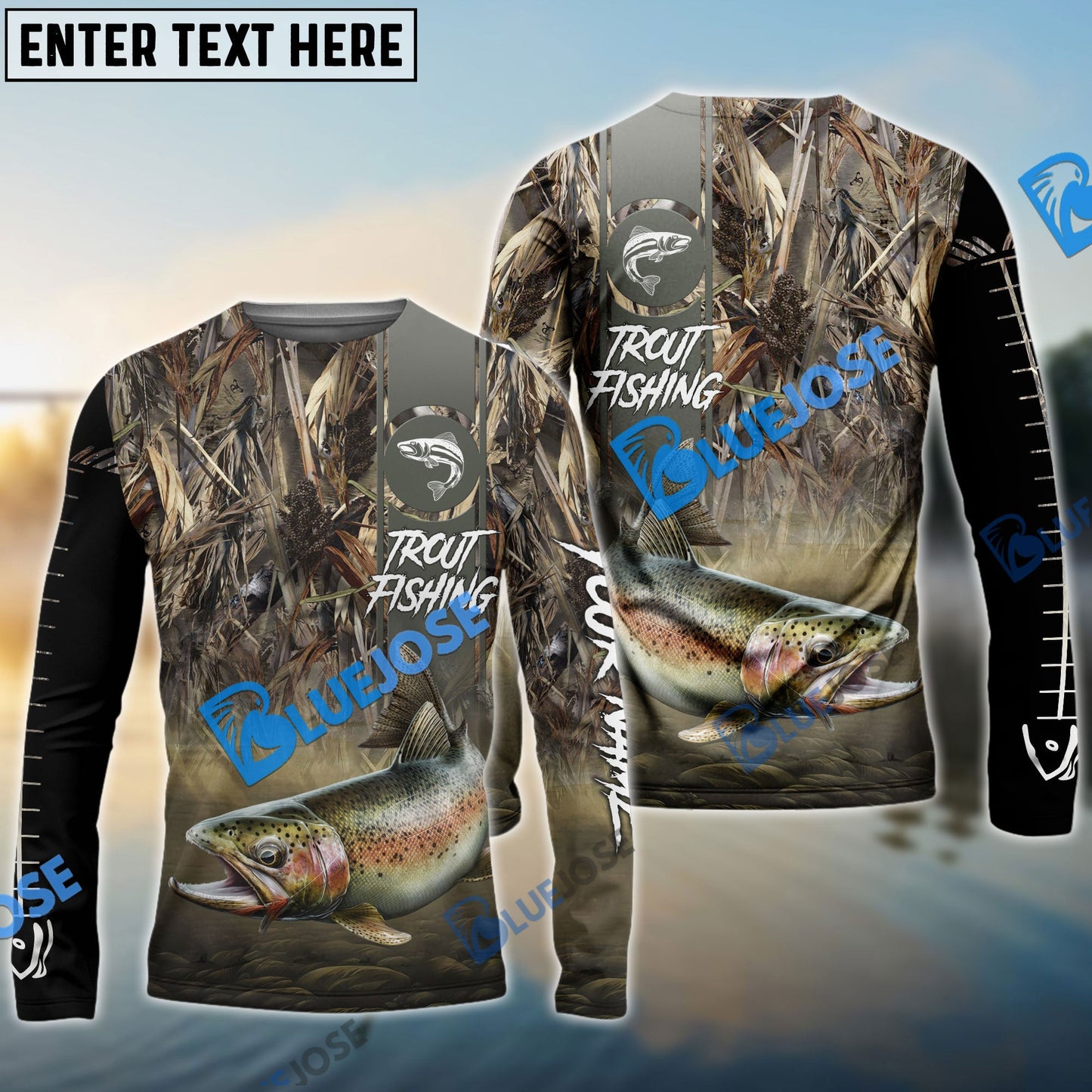 Frenzidea Customize Name Trout Fishing Nature 3D Shirts