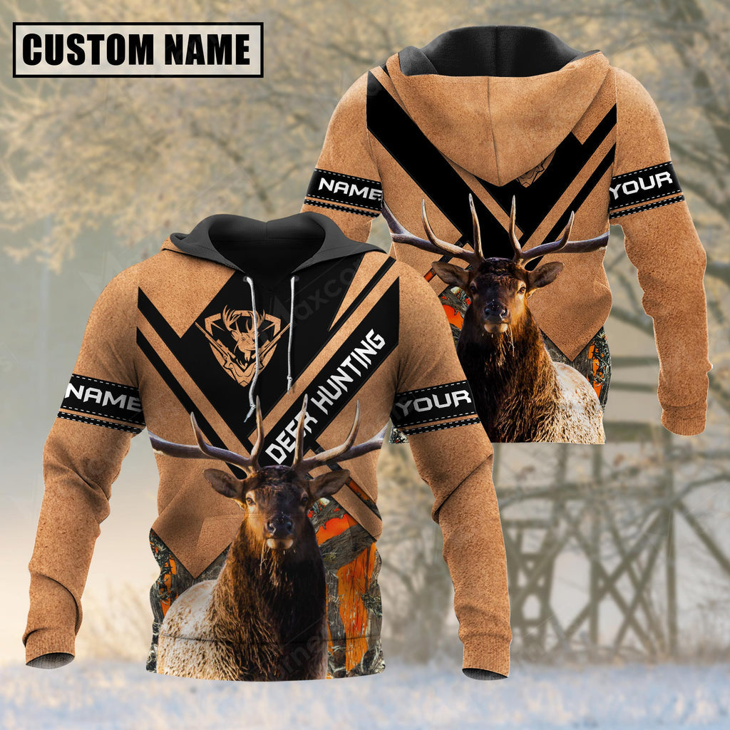 frenzidea Customized Name Premium Unique Cracked Elk Hunting 3D Shirt