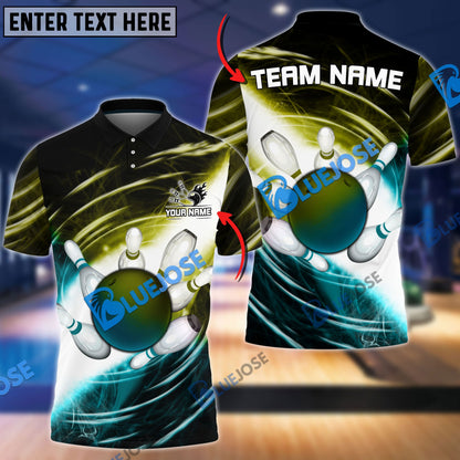 Frenzidea Bowling And Pins Genki Impact  Customized Name 3D Shirt (4 Colors)