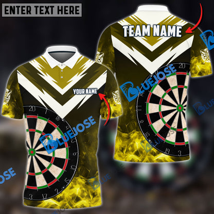 frenzidea Darts Fire Thunder Arrow Pattern Personalized Name, Team Name 3D Shirt (6 Colors)