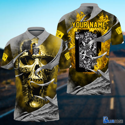 Frenzidea King Card In Head Personalized Name Unisex Shirt