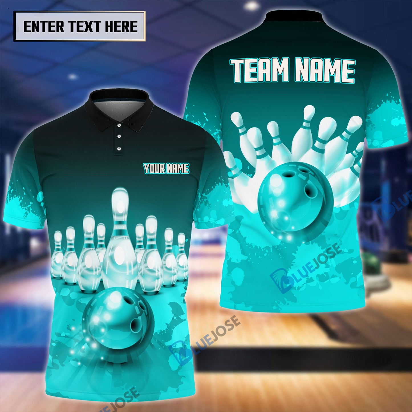 Frenzidea Paint Pattern Bowling And Pins Break Multicolor Customized Name 3D Shirt