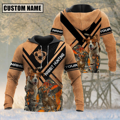 frenzidea Customized Name Premium Unique Cracked Rabbit Hunting 3D Shirt