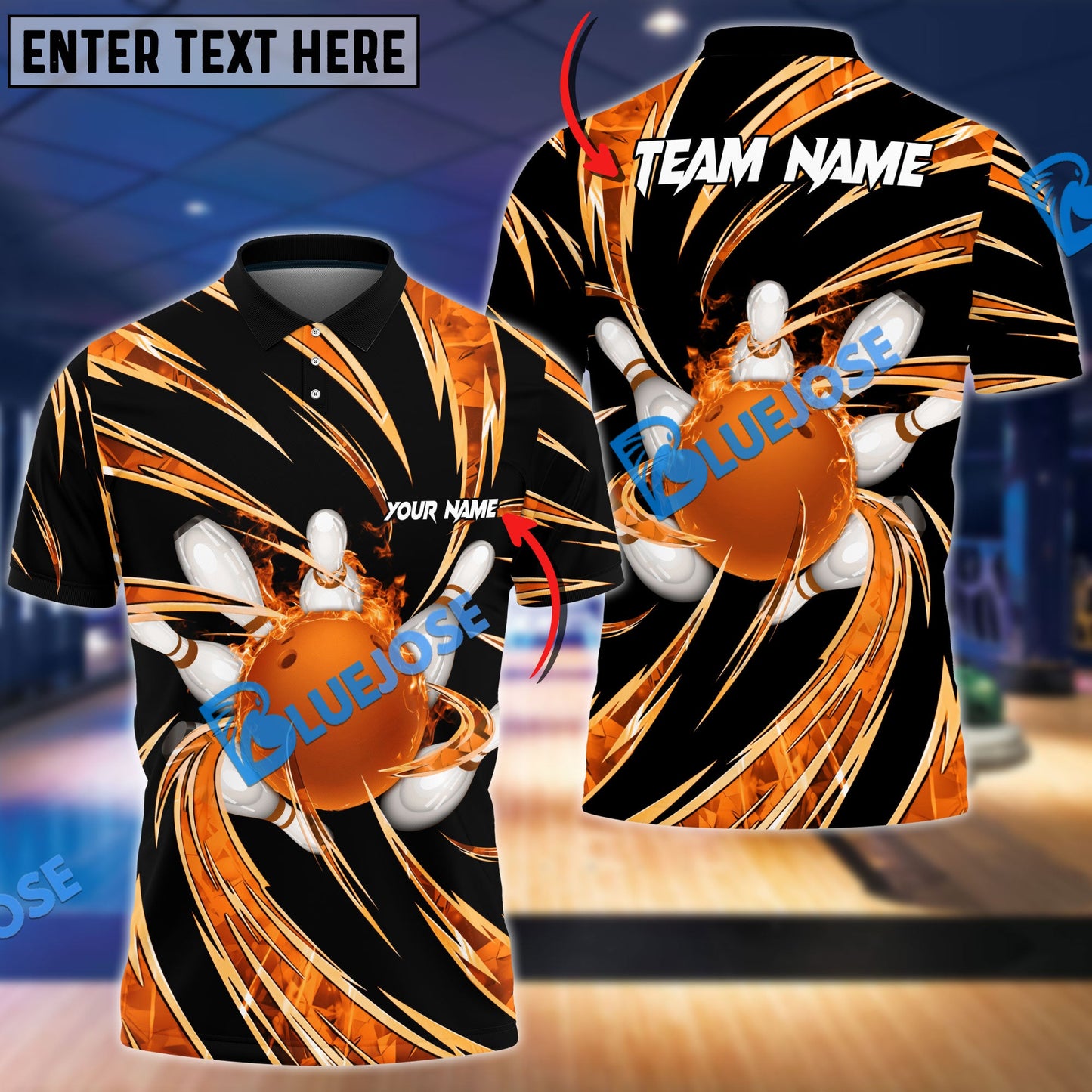 Frenzideas Bowling And Pins Super Anemo Aura Customized Name 3D Shirt ( 6 Colors)