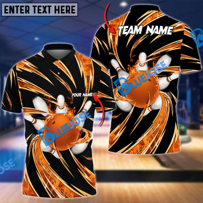 Frenzideas Bowling And Pins Super Anemo Aura Customized Name 3D Shirt ( 6 Colors)