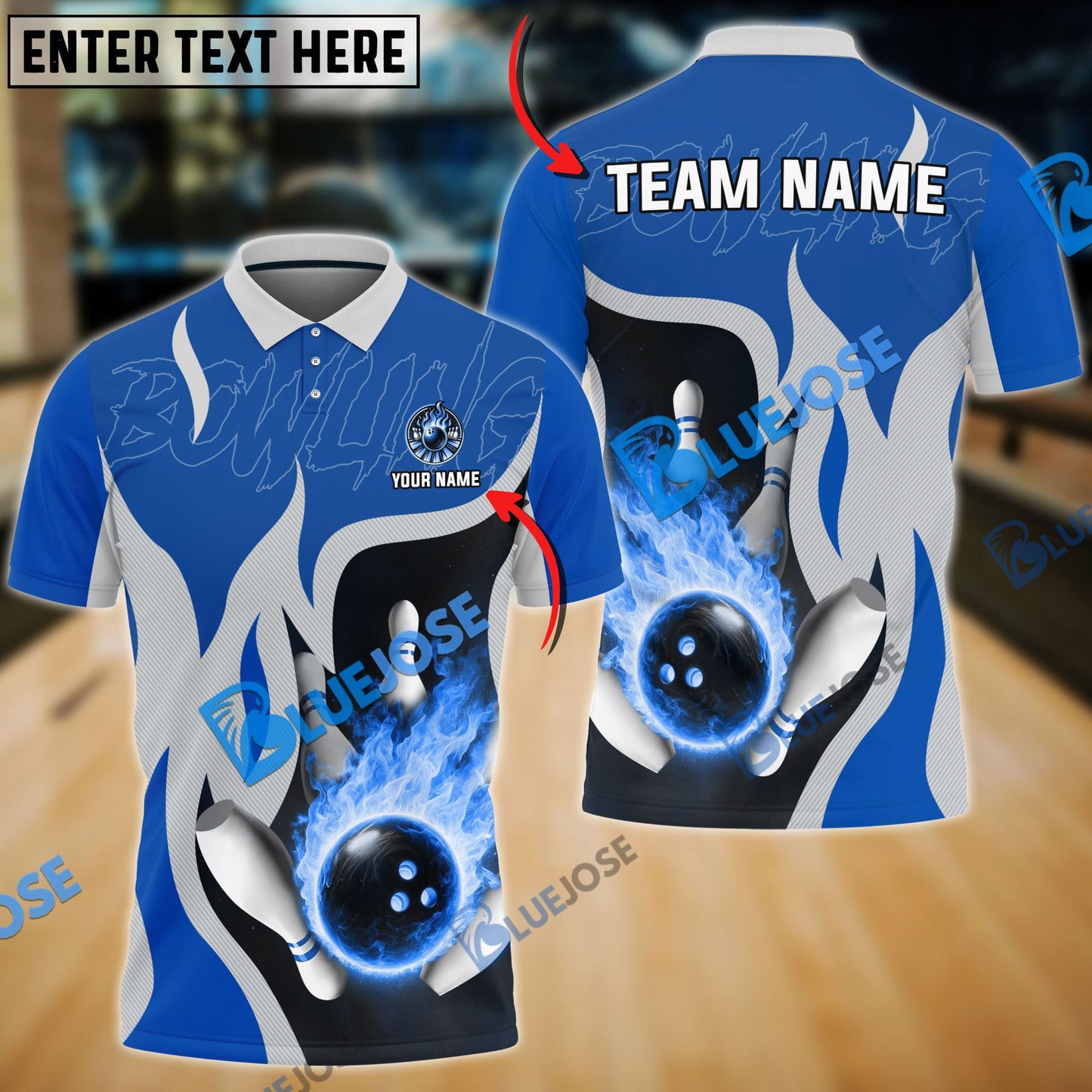 frenzidea Bowling And Pins Falling Meteor Customized Name 3D Shirt (4 Colors)