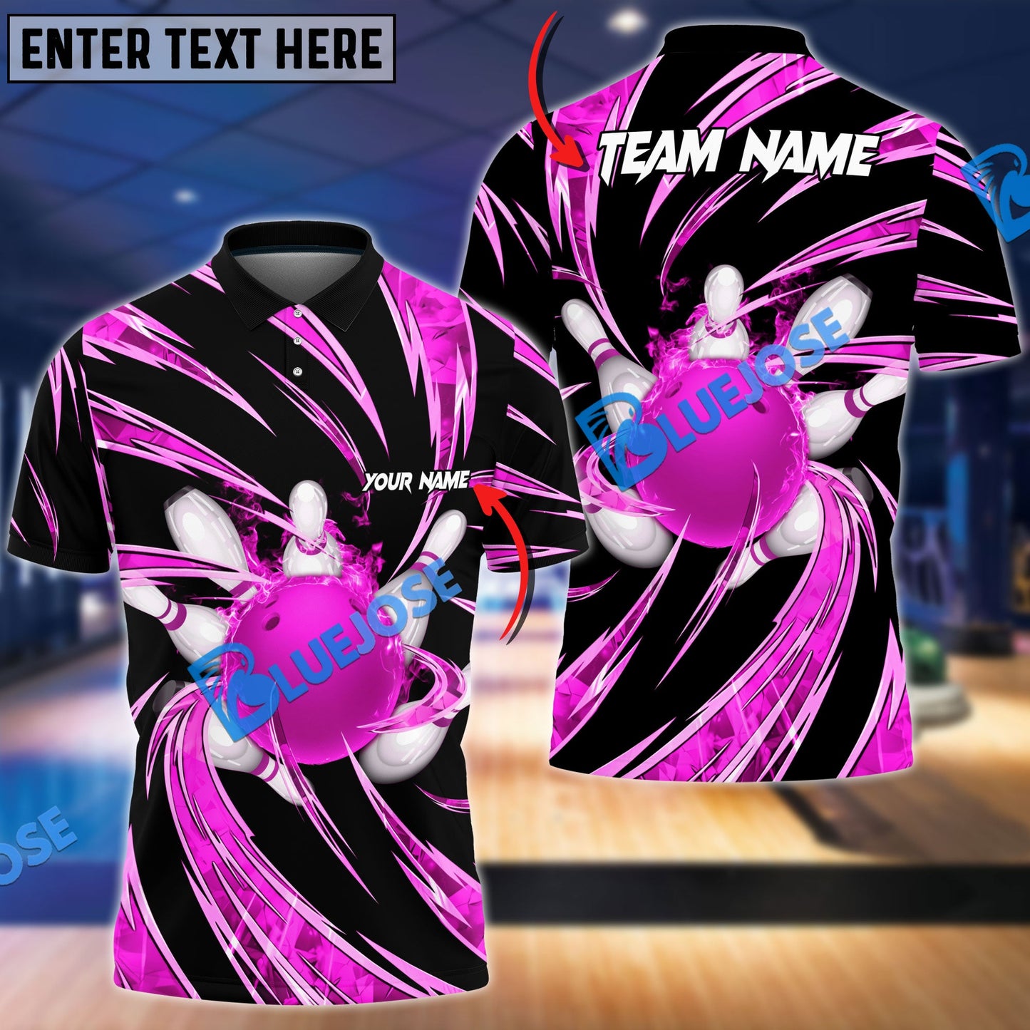 Frenzideas Bowling And Pins Super Anemo Aura Customized Name 3D Shirt ( 6 Colors)