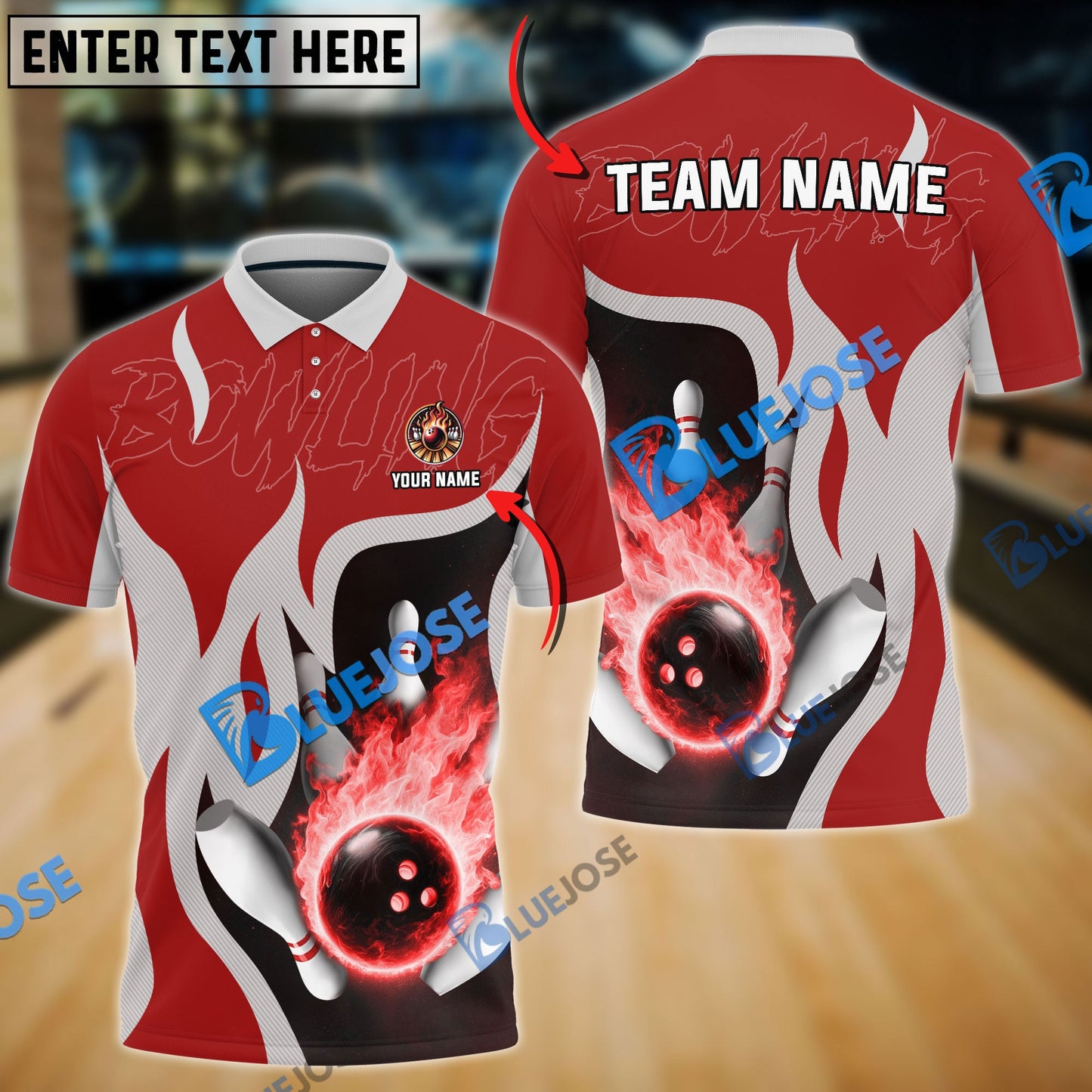 frenzidea Bowling And Pins Falling Meteor Customized Name 3D Shirt (4 Colors)