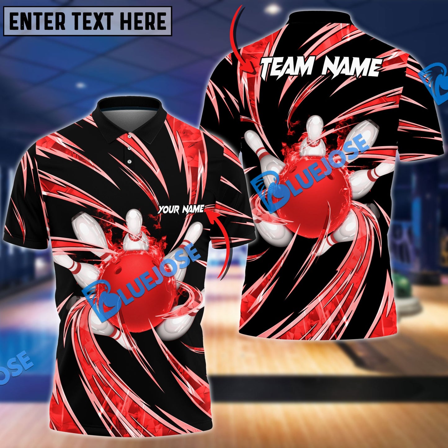 Frenzideas Bowling And Pins Super Anemo Aura Customized Name 3D Shirt ( 6 Colors)