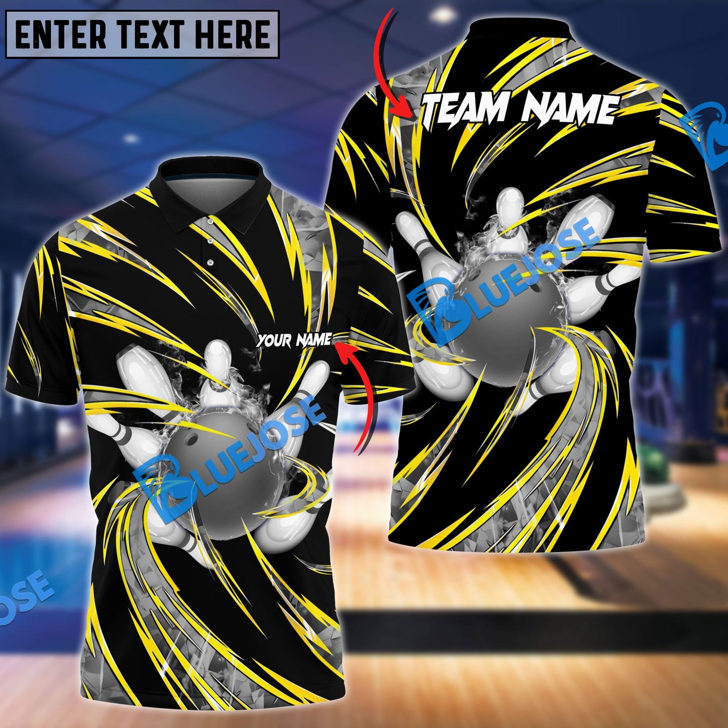 Frenzideas Bowling And Pins Super Anemo Aura Customized Name 3D Shirt ( 6 Colors)