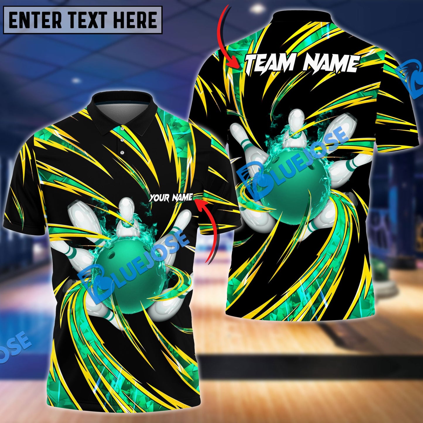 Frenzideas Bowling And Pins Super Anemo Aura Customized Name 3D Shirt ( 6 Colors)