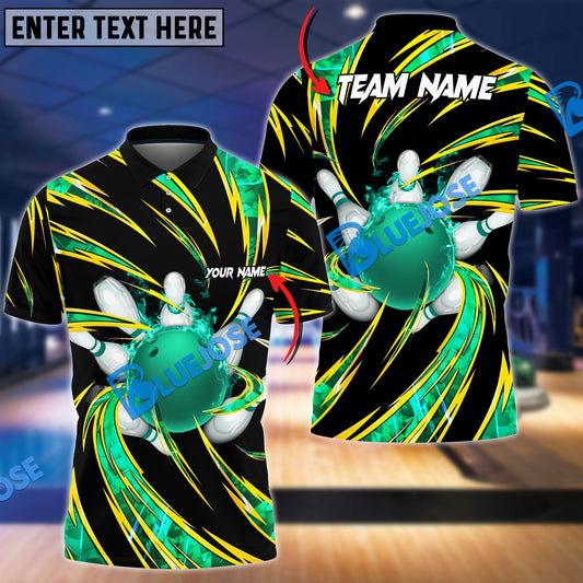 Frenzideas Bowling And Pins Super Anemo Aura Customized Name 3D Shirt ( 6 Colors)