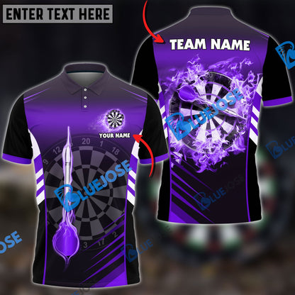Frenzidea Darts Fire Arrow Personalized Name, Team Name 3D Shirt (6 Colors)