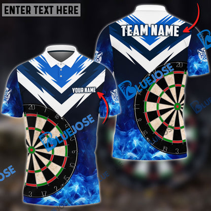 frenzidea Darts Fire Thunder Arrow Pattern Personalized Name, Team Name 3D Shirt (6 Colors)