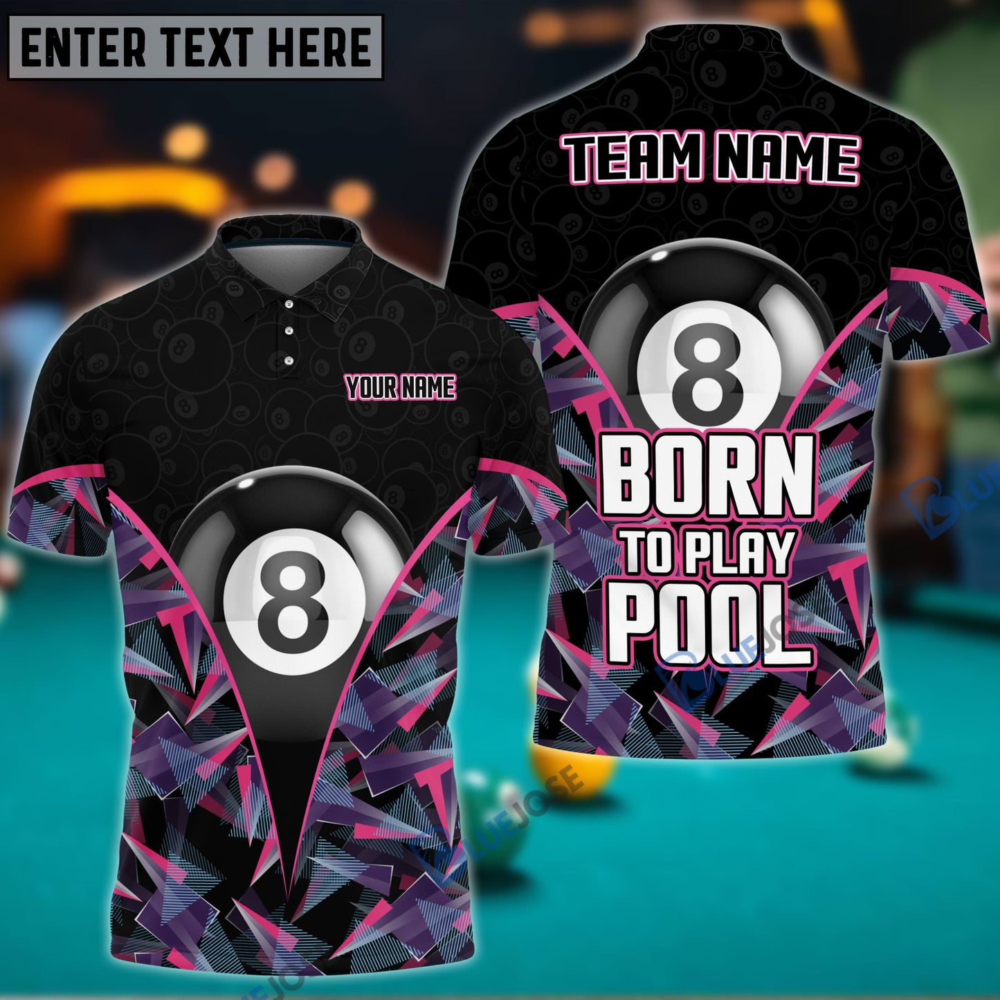 Frenzidea Billiards Born To Play Pool Personalized 3D Shirt