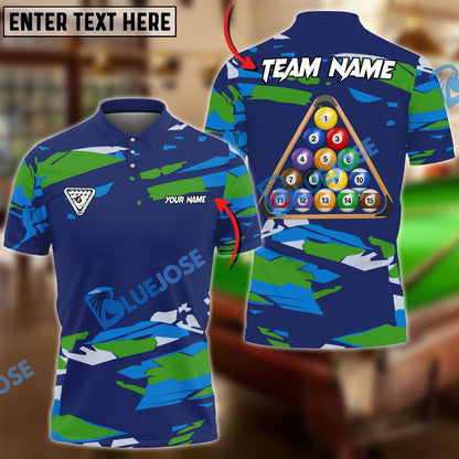 Frenzidea Billiards Ball 8 Road To Champion Personalized Name, Team Name Unisex Shirt ( 4 Colors )