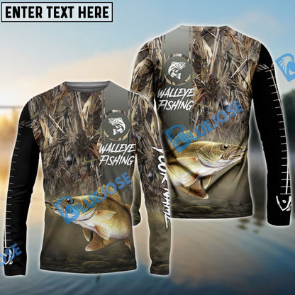 Frenzidea Customize Name Walleye Fishing Nature 3D Shirts