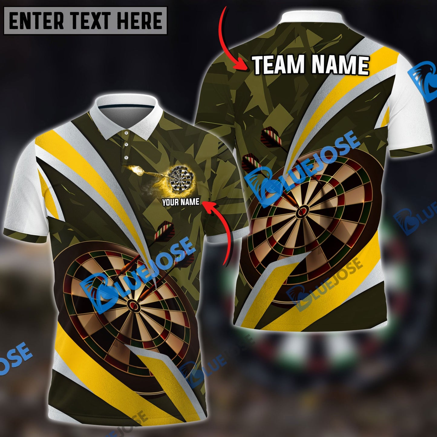 Frenzidea Blade Of Glory Darts Personalized Name, Team Name 3D Shirt ( 5 Colors)