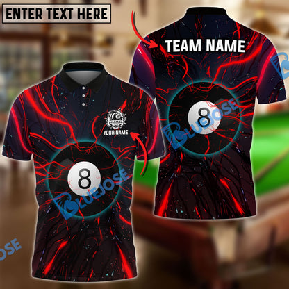 Frenzidea Billiards Ball 8 Abstract Tentacle Personalized Name, Team Name Unisex Shirt ( 4 Colors )