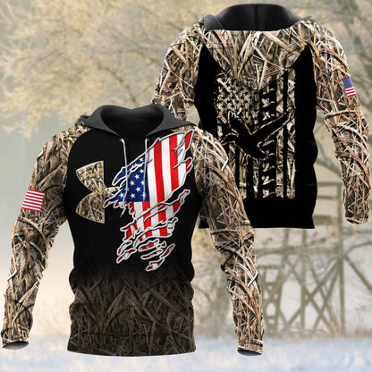 Frenzidea Ripped American Flag Duck Hunting Apparels