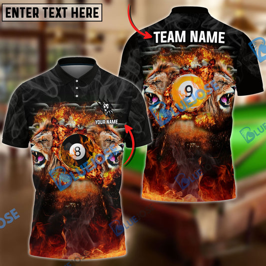 Frenzidea Billiards Ball 8 And 9 Lion Kings Personalized Name, Team Name Unisex Shirt ( 4 Colors )