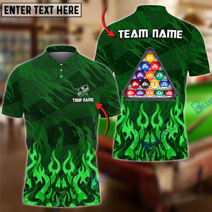 Frenzidea Billiards Ball 8 Inner Flame Personalized Name, Team Name Unisex Shirt ( 6 Colors )