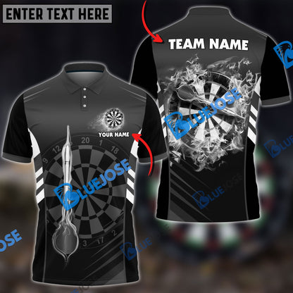 Frenzidea Darts Fire Arrow Personalized Name, Team Name 3D Shirt (6 Colors)