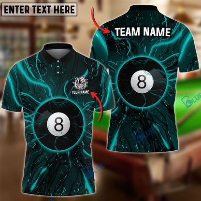 Frenzidea Billiards Ball 8 Abstract Tentacle Personalized Name, Team Name Unisex Shirt ( 4 Colors )