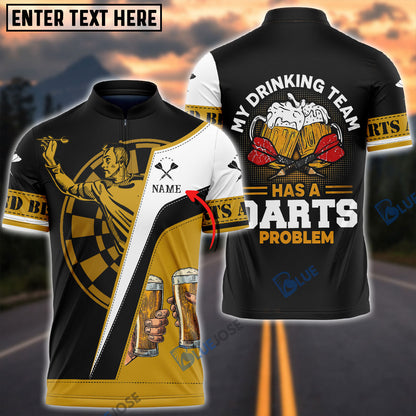 Frenzidea Drinkers Play Darts Personalized Name, Team Name 3D Shirt