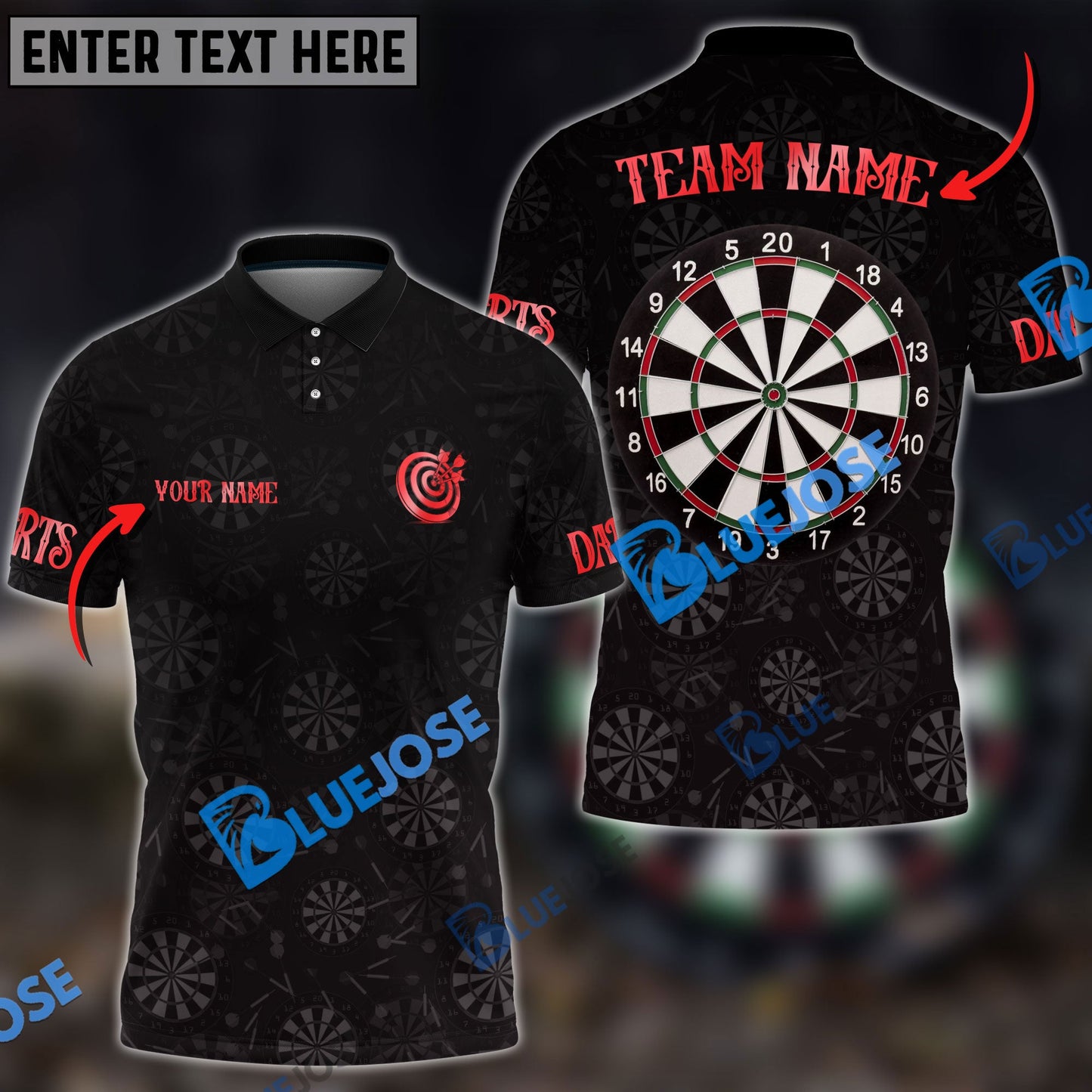 Frenzidea Darts Golden Time Personalized Name, Team Name 3D Shirt (4 Colors)