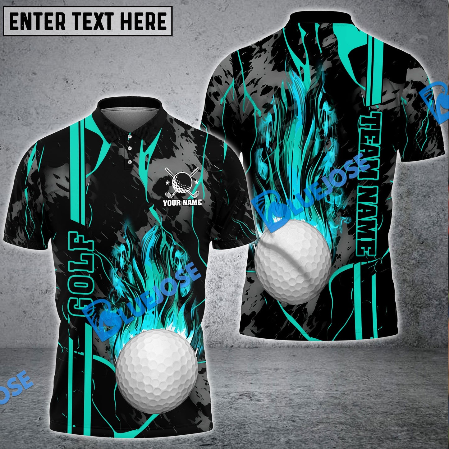 Frenzidea Golf Strike The Blood Customized Name, Team Name 3D Shirts ( 5 Colors )