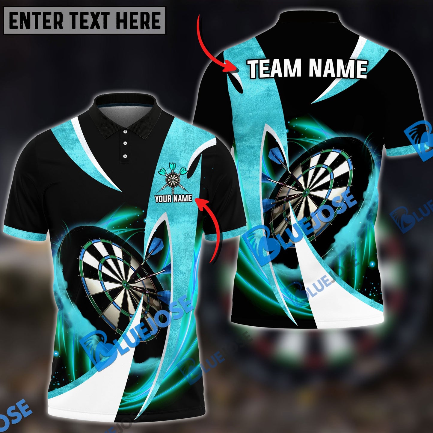 Frenzidea Darts Wind Blade Personalized Name, Team Name 3D Shirt (4 Colors)