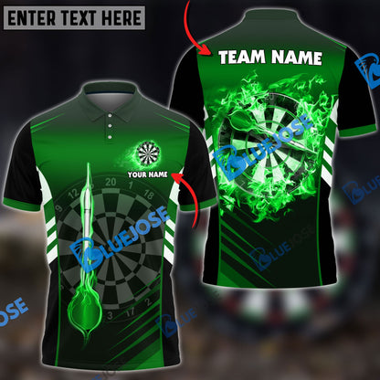 Frenzidea Darts Fire Arrow Personalized Name, Team Name 3D Shirt (6 Colors)
