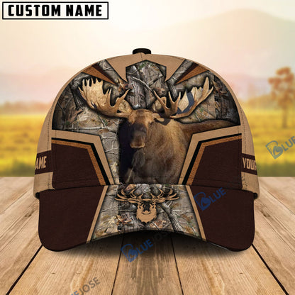 frenzidea Moose Hunting Premium Personalized Name Cap