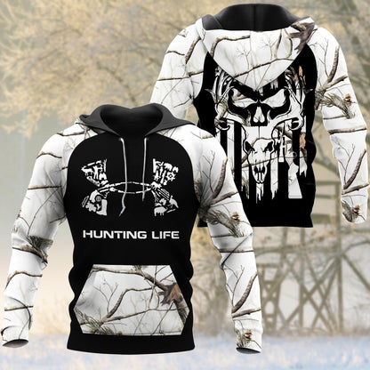 Frenzidea Hunting Life 3D Shirts (White, Brown & Pink)