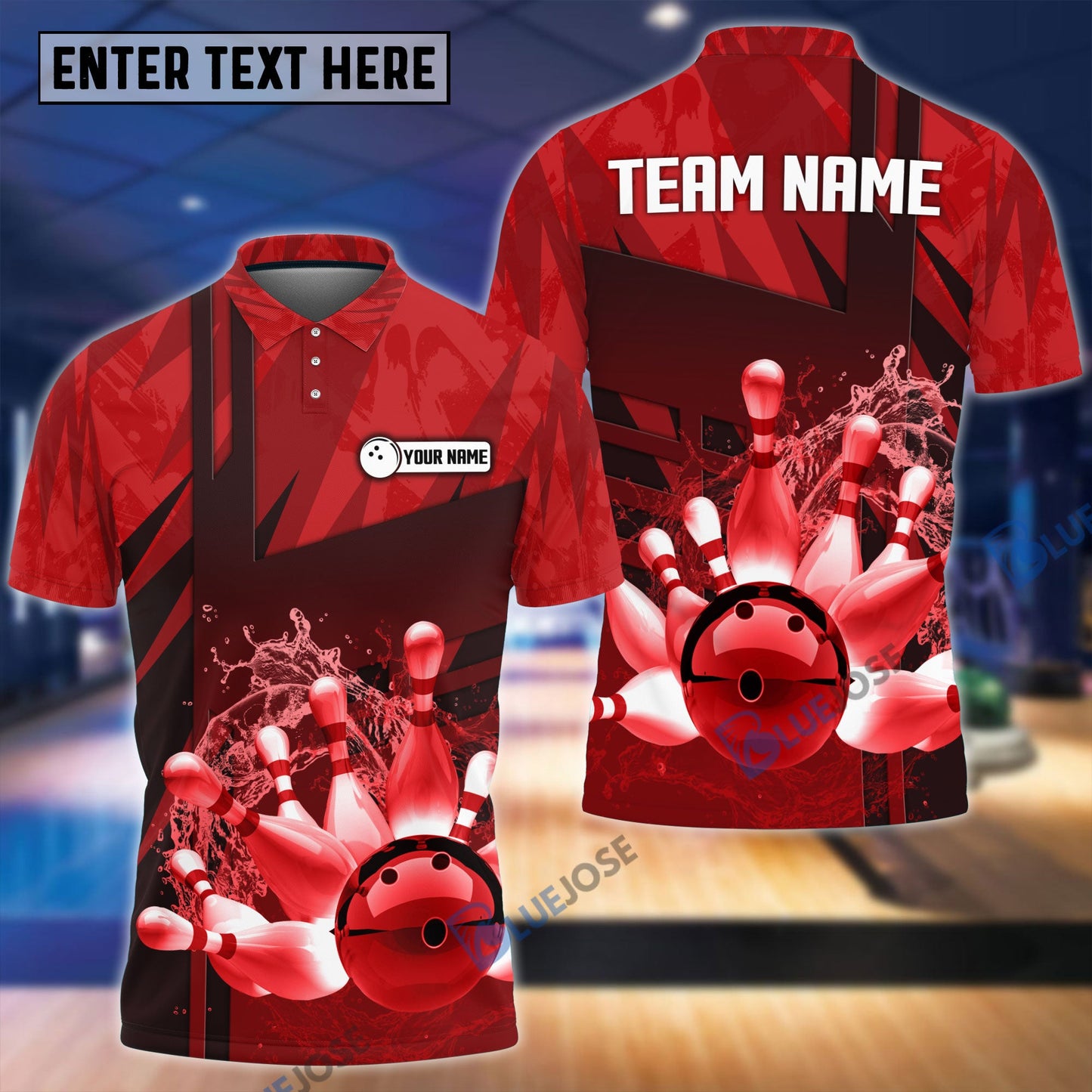 Frenzidea Bowling Broken Pins Break Multicolor Customized Name 3D Shirt