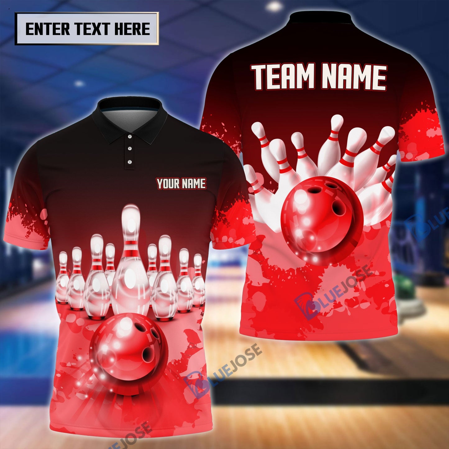 Frenzidea Paint Pattern Bowling And Pins Break Multicolor Customized Name 3D Shirt